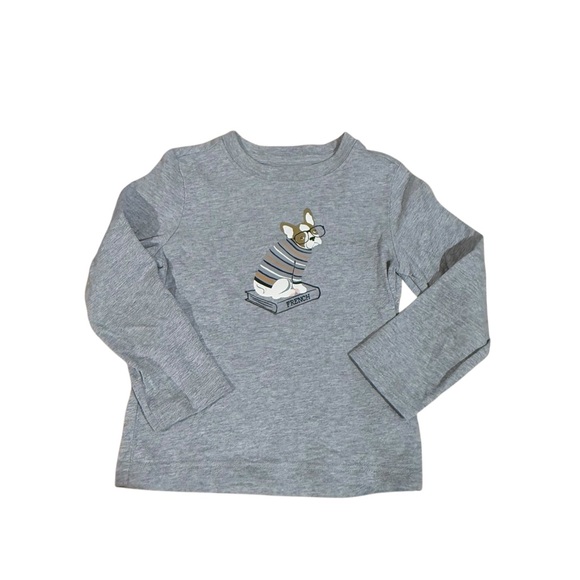 Janie and Jack Other - Janie and Jack Frenchie Dog Long Sleeve Tee Gray Size 2T
